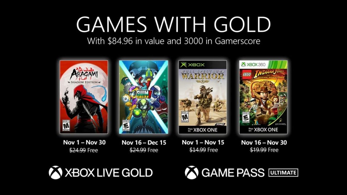Xbox Gold Noviembre